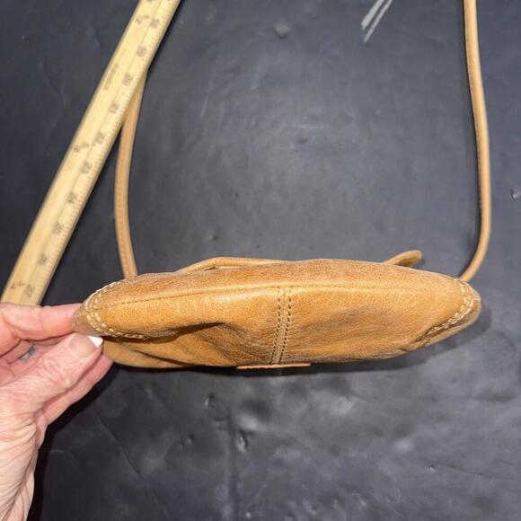 Fossil Boho Brown Leather Crossbody Bag Purse Key Adjustable Vintage Y2K - Picture 11 of 14